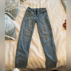Light wash straight leg jeans